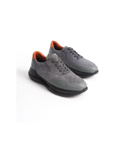 Mubiano Hakiki Deri Mbkry301-gr Erkek Gri Sneaker & Spor Ayakkabı Gri