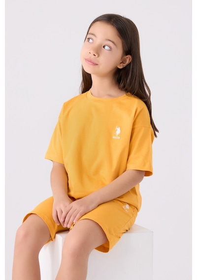 U.S. Polo Assn. U.s. Polo Assn Kız Çocuk Sarı Bermuda Takım Us1848-c-v3 Sarı