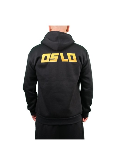 Oslo Bear Siyah Nakışlı Kapüşonlu Sweatshirt Siyah