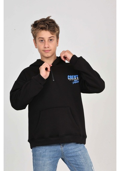 Toontoy Kids Toontoy Erkek Çocuk Create Baskılı Sweatshirt Siyah