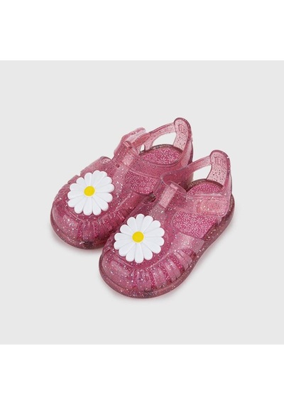 Igor İgor Tobby Gloss Flor Kız Çocuk Çiçek Figür Cırtlı Önü Kapalı Sandalet 10322 Fuşya