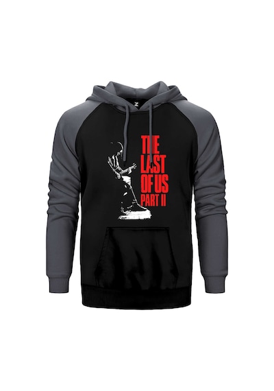 The Last Of Us 2 Ellie Guitar Gri Renk Reglan Kol Kapşonlu Sweatshirt Gri