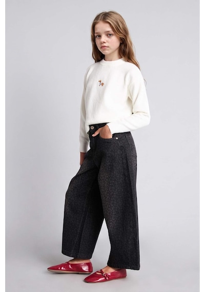 Defacto 90s Wıde Leg Geniş Paça Jean Pantolon Kız Çocuk I2642a826aunm40 Siyah-nm40