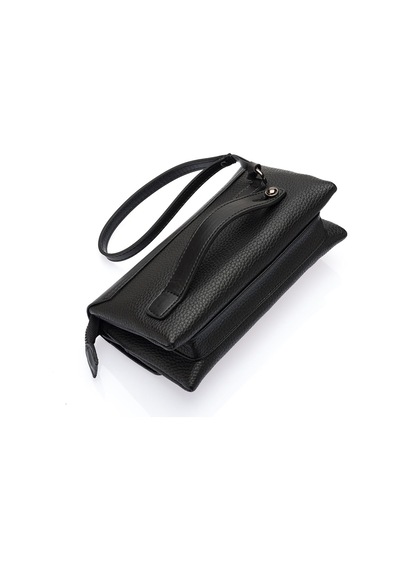 Westpolo Unisex Vegan Deri Mıknatıslı El Portföyü - Siyah 348927