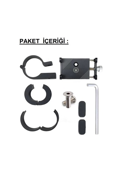 Mh33 Motosiklet Bisiklet E-scooter Metal Telefon Tutucu