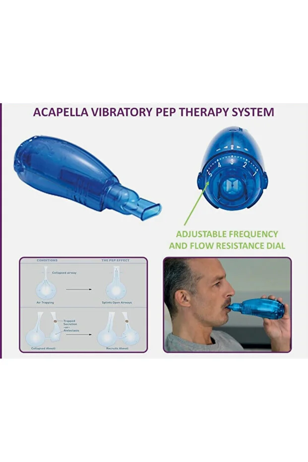 Portex Acapella Choice Vibrasyonlu Pep Solunum Terapisi Cihazı