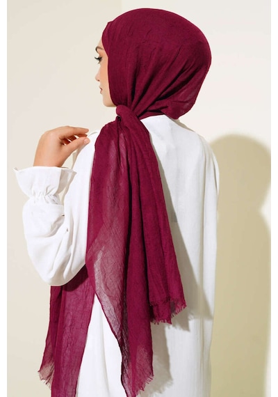 Bambu Şal Tesettür, Pamuklu, Hafif, Rahat, Şık, Yüksek Kalite, Hijab, Shawl, Original, Lux Vişne