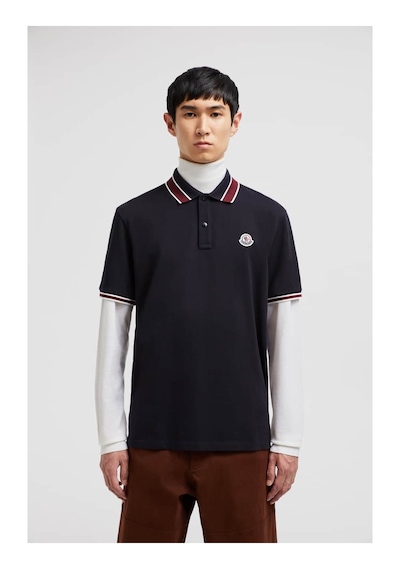 Moncler Polo Yaka Pike T-shirt Regular Fit Lacivert