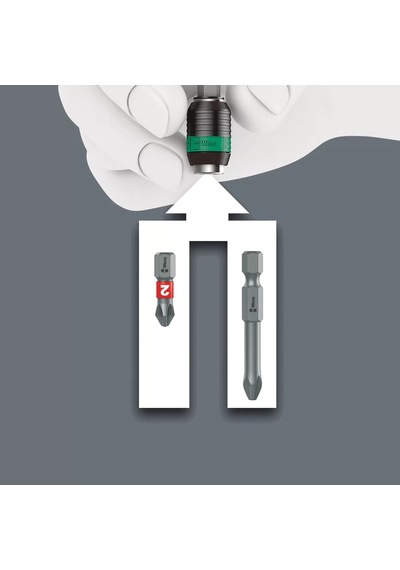 Wera 889/4/1 Rapidaptor Üniversal Bits Tutucu, 1/4" X 75 Mm