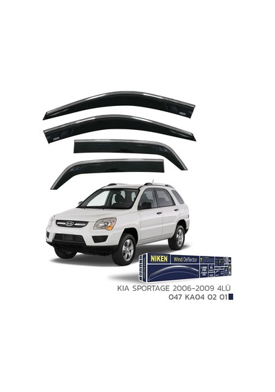 Niken Kia Sportage Cam Rüzgarlığı Kromlu 4'lü 2006-2009