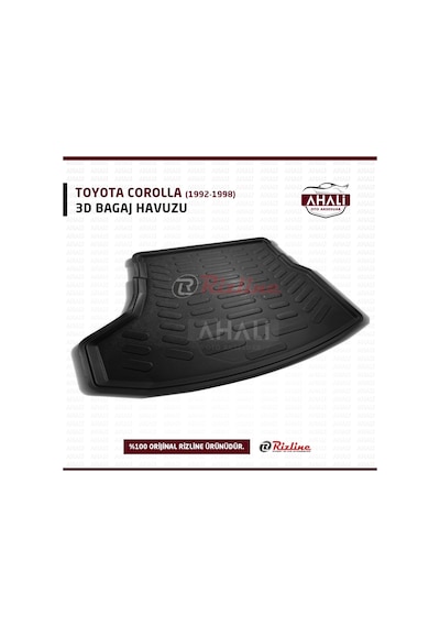 Rizline Toyota Corolla Uyumlu 1993-1998 3D Bagaj Havuzu+Araç Kokusu