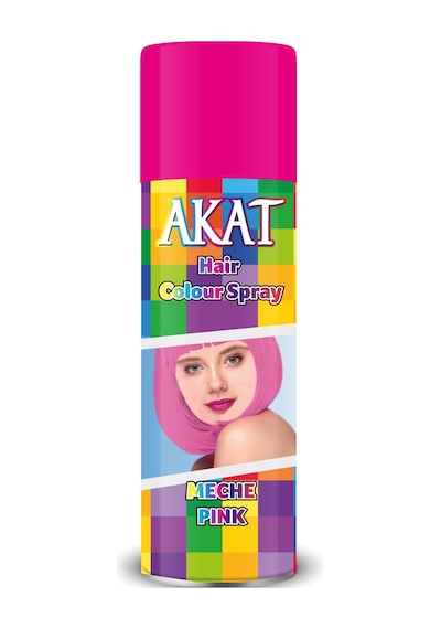 Akat Renkli Saç Spreyi Meche 180 ML Pembe