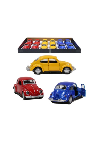 Toyaş Vosvos Beetle Çek Bırak Metal Oyuncak Araba 12 cm Mavi