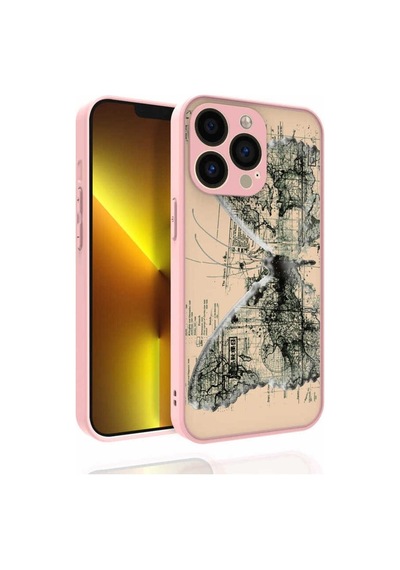 Apple Uyumlu iPhone 13 Pro Kılıf Desenli Kamera Korumalı Parlak Zore Nora Kapak NO4