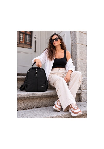 Just Polo Kadın Günlük Şık Ve Fonksiyonel Model Çok Bölmeli Sırt Çantası 377039gny Siyah