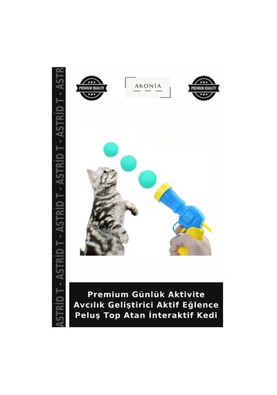 Premium Günlük Aktivite Avcılık Geliştirici Aktif Eğlence Peluş Top Atan İnteraktif Kedi