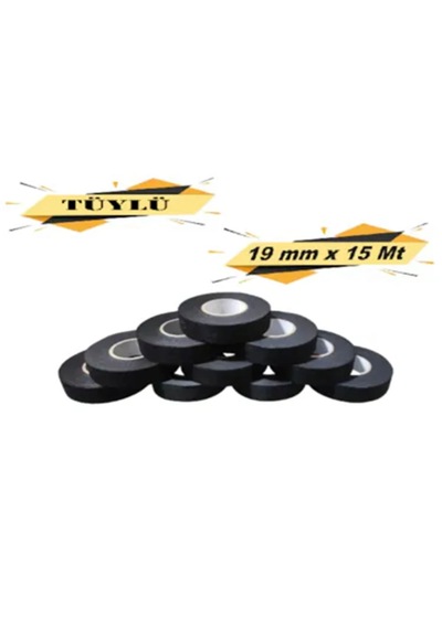 Point 10 Adet Bez Bant Tüylü Yanmaz Kumaş Kablo Sarma Bantı 19mm 15mt 19 MM