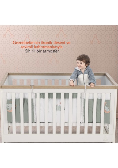 Gezenbebe Hero Bebek Ve Çocuklar İçin Nakışlı Karyola Kenar Koruyucu 40x180
