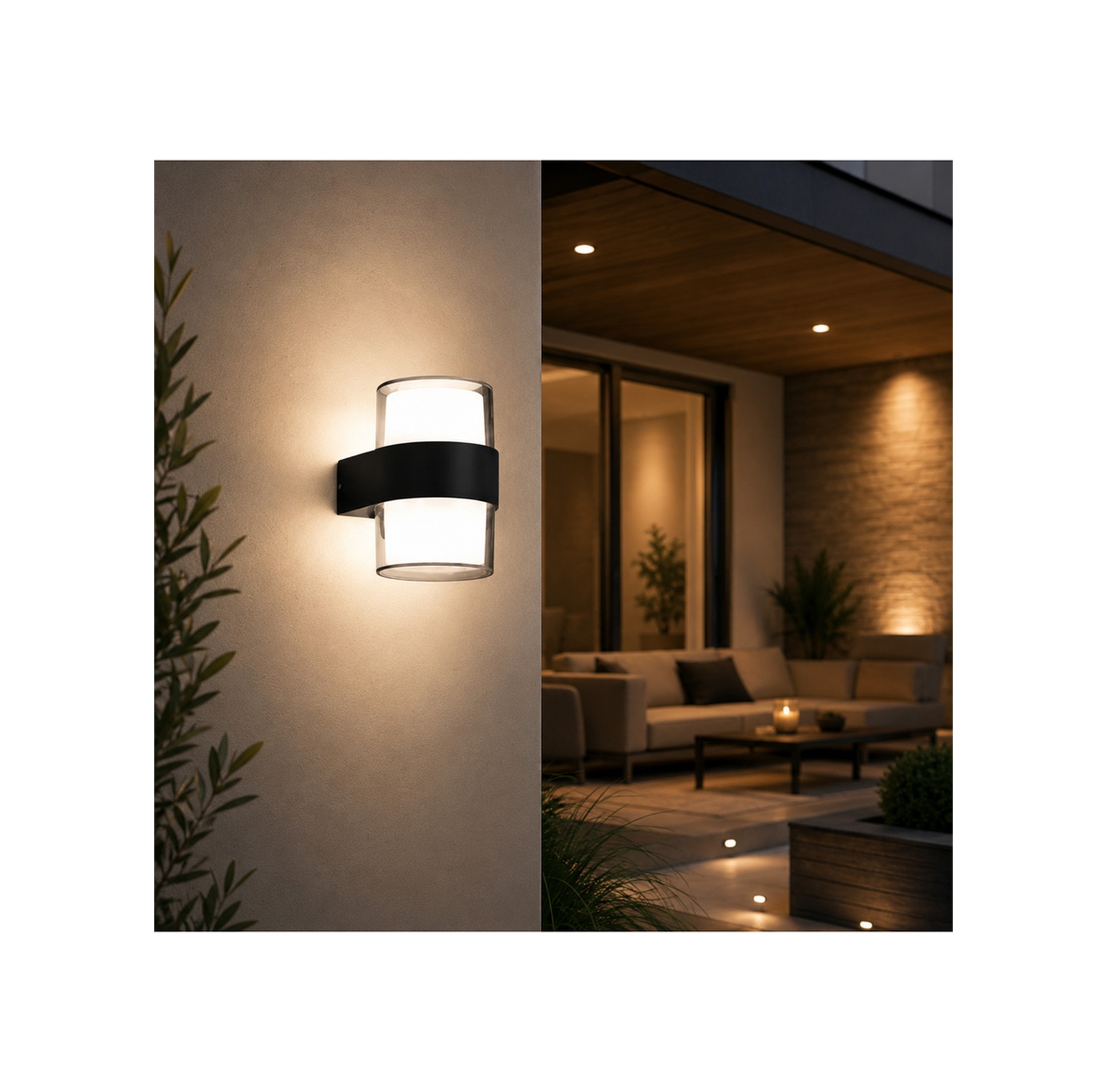 Cata Ct-7048 İki Yönlü Led Duvar Aplik-12w Günışığı-kasa Rengi Siyah Gün Işığı
