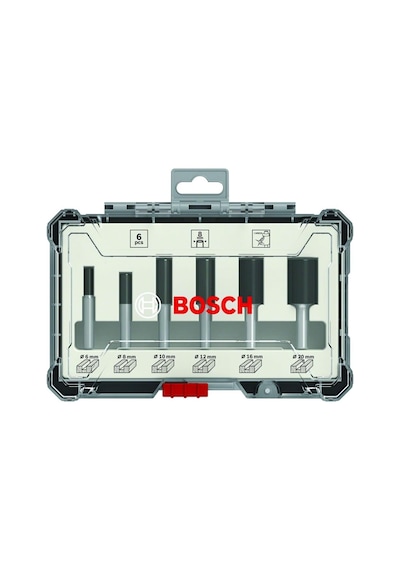 Bosch 6 Parça Düz 8 MM (Pro) Freze Seti - 2607017466