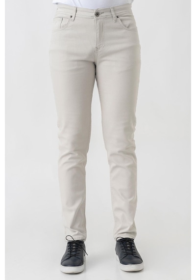 White Stone Avenches J2424 Normal Fit Pamuklu Likralı 5 Cep Pantolon - Taş