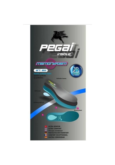 Terrien Premium Ayakkabı Tabanı Konforlu Taban Günlük Aksesuar Pegai 853 Memory Foam Tabanlık Çok Renkli