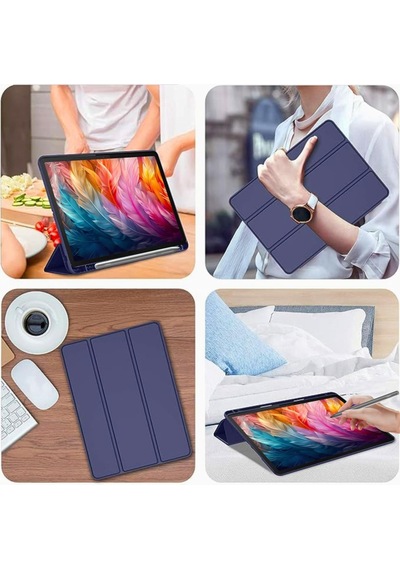 Lenovo Idea Tab Pro 12.7inç Tb-370fu/tb371fc Uyumlu Kılıf Kalem Bölmeli Smart Case Kılıf