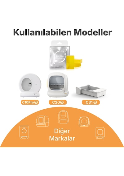 Ubpet Akıllı Kedi Tuvaletleri Koku Giderici Jel Odor Eliminator Ferahlatıcı 3 Lü Paket, Sarı
