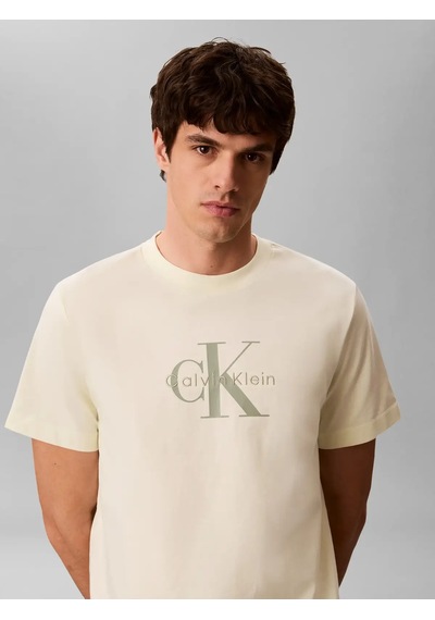 Calvin Klein Ss Hero Monologo Tee, 486 Sarı Erkek T-shirt