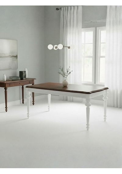 Ariston Ahşap Açılır Mutfak Masası 120cm Ceviz - Beyaz