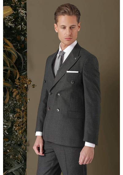 Efor Tk 884 Slim Fit Füme Klasik Takım Elbise Füme Efor Tk 884 Slim Fit Füme Klasik Takım Elbise Füme
