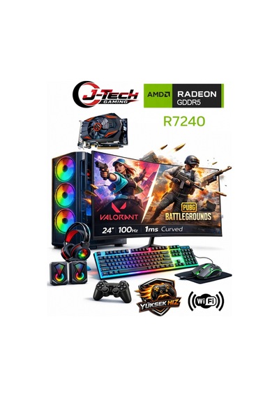 J-Tech Dream i5-3470 16 GB 256 GB SSD 4 GB R7240 24" Dos Masaüstü Oyuncu Bilgisayar