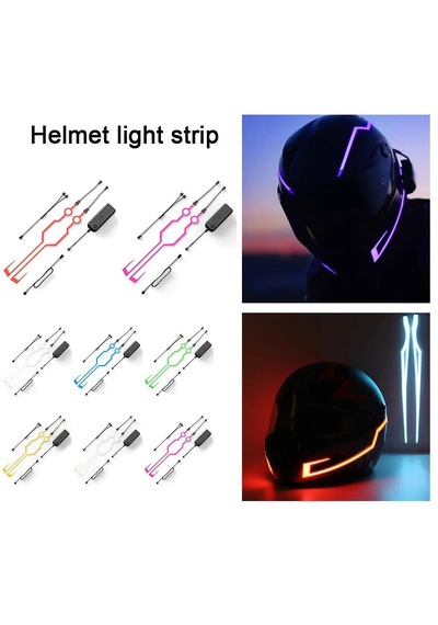 On Led Işık Motosiklet Kask Kiti - Gece Sürüşü Için 3 Modlu Yanıp