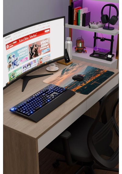 İtalya V3 48x40 Xl Gaming Kauçuk Kaymaz Taban Mouse Pad Fare Altlığı