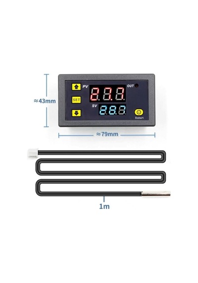 Alkatronik W3230 Dc 12v Dijital Termostat Modül Sıcaklık Kontol Kartı Isıtıcı Soğutucu Kuluçka Akvaryum