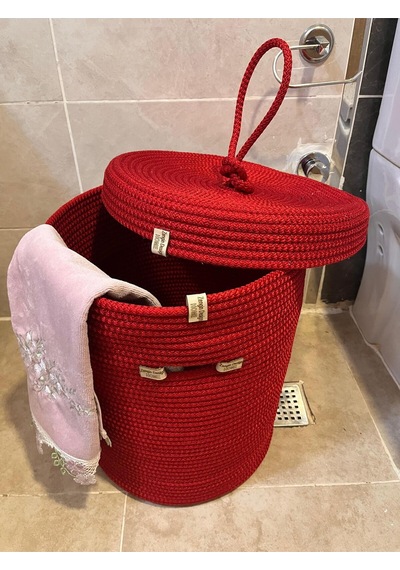 Zengin Design Home Banyo Camaşır Sepeti Zdh-051 Kırmızı