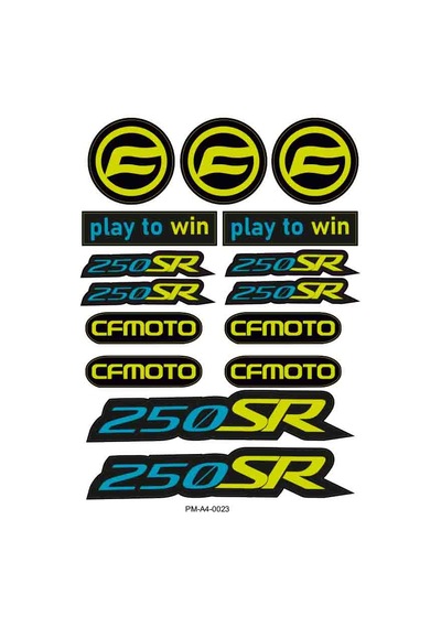 Cfmoto 250sr Motosiklet Çoklu Sticker Seti 02