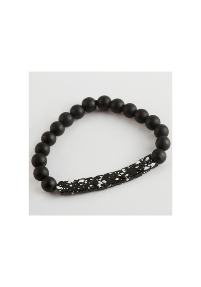 Onix - 516 - Hematit Doğaltaş - Csmo-tex - Bileklik Siyah