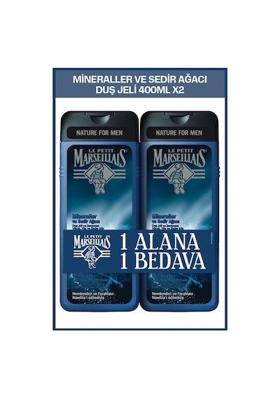 Le Petit Marseillais Men Mineraller ve Sedir Ağacı Duş Jeli 400 ml  x2