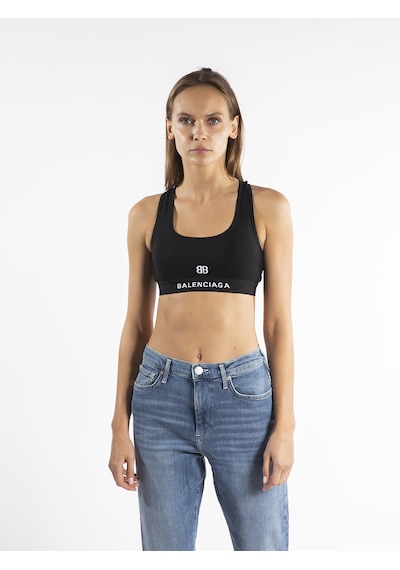 Balenciaga BALENCIAGA Kadın Crop Top BNG47C Siyah