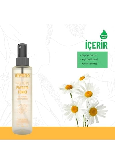 Siveno%100 Doğal Papatya Suyu Aydınaltma Etkili Arındırıcı Rahatlatığı Saç Ve Cilt Toniği 150 Ml