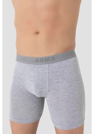 Hadpols Delux Serisi Erkek Gri Büyük Beden Boxer Pamuklu Likralı 10'lu Paket Normal Bel Düz Desen