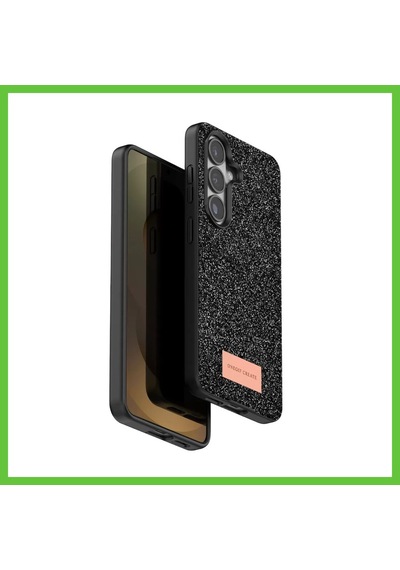 Bezos Onegif Samsung Galaxy S26 Plus Uyumlu Bright Simli Kapak - Siyah Dmc