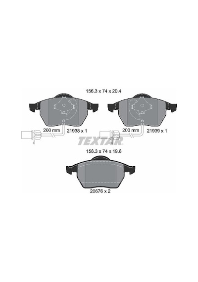 Audi A4 1994-2005 Arası 1.9 Tdı, 2.8 Quattro, 2.8, 1.8 T, 2.6 Quattro, 2.6 Textar Marka Ön Balata