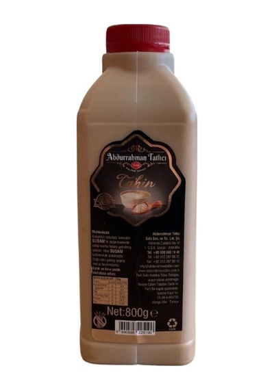 Abdurrahman Tatlıcı 1 Adet 800 Gr Tahin Bidon
