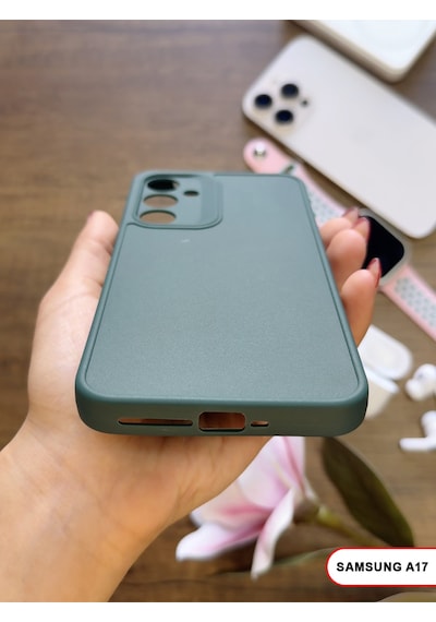 Samsung Galaxy A17 Uyumlu Kamera Korumalı Darbeye Dayanıklı Renk Atmayan Keep Silikon Kılıf Haki