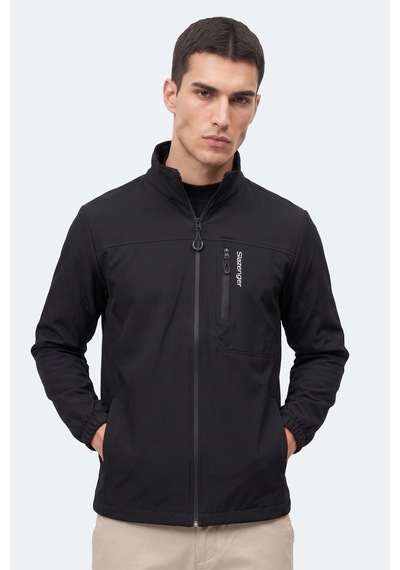 Slazenger Cedo Erkek İçi Polarlı Rüzgar Ve Su İtici Siyah Mont & Kaban