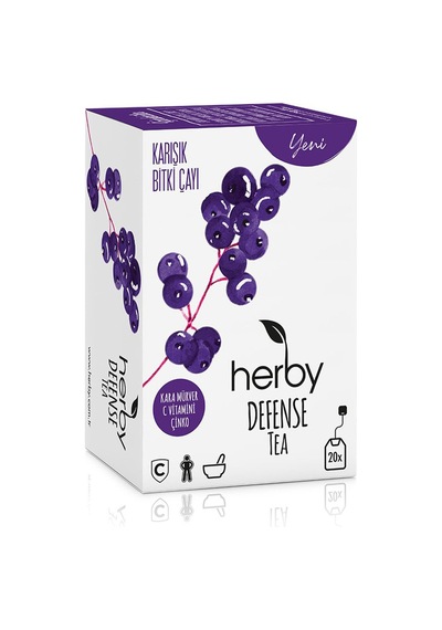 Herby Defense Tea Kara Mürverli 20'li 30 G - 6 Adet Tarı
