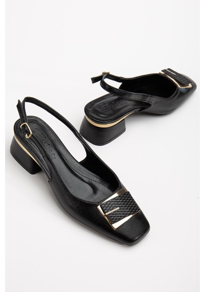 Suins Shoes Suins Katty Model Kadın Orta Topuklu Ayakkabı siyah
