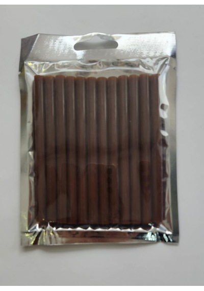 G-006 Silikon Keratin Kısa Kaynak Kahverengi Çubuk 12'li - 10cm